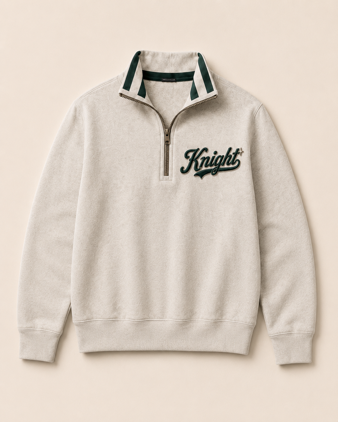 Cream Quarter-Zip in Cream