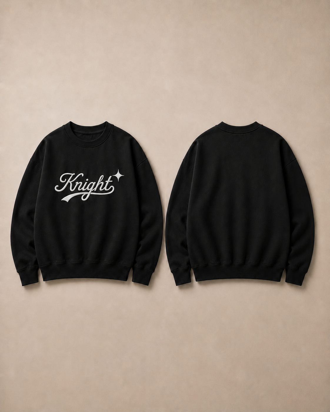 Black KNIGHT Maison embroidered crewneck