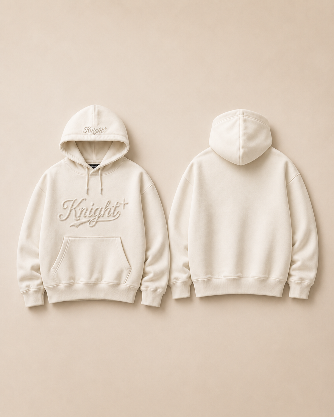 White KNIGHT Maison embroidered hoodie