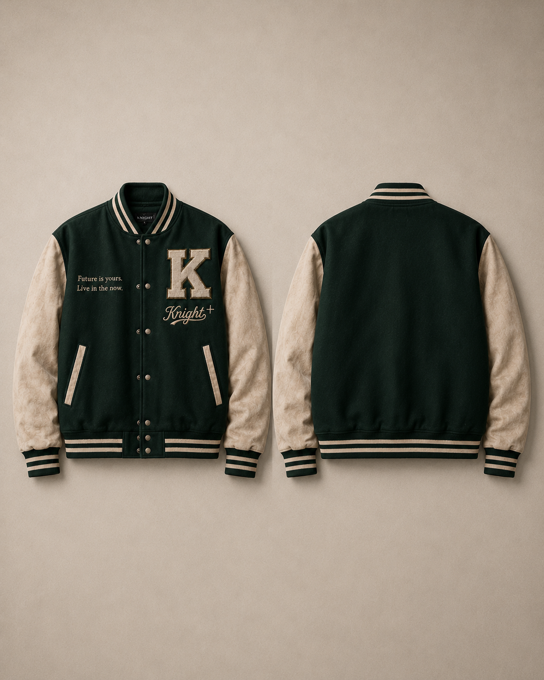 Varsity Jacket in Forest Green